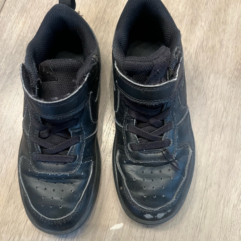 Nike Kids Black Leather Sneakers